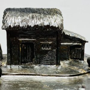 Tiểu Cảnh Làng Quê Gỗ Mun Sừng