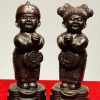Cặp Tiểu Đồng Chúc Phúc Gỗ Trắc