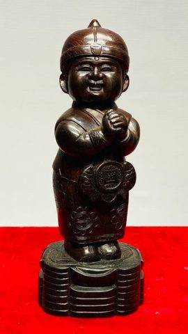 Cặp Tiểu Đồng Chúc Phúc Gỗ Trắc