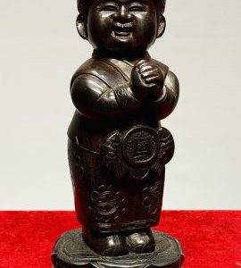 Cặp Tiểu Đồng Chúc Phúc Gỗ Trắc