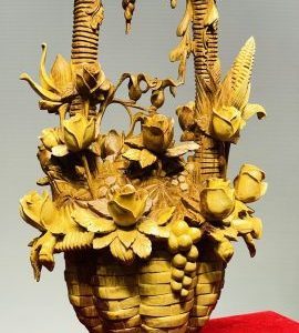 Giỏ Hoa Gỗ Hương
