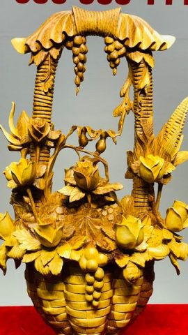Giỏ Hoa Gỗ Hương