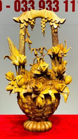 Giỏ Hoa Gỗ Hương