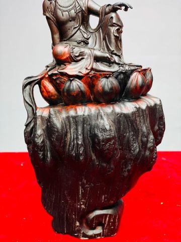 Phật Bà Quan Âm Toạ Đài Sen Gỗ Trắc