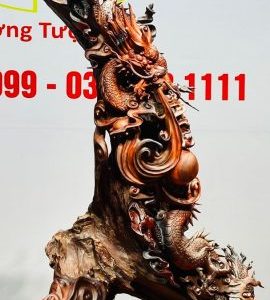 Nhất Long Vờn Ngọc Gỗ Trắc