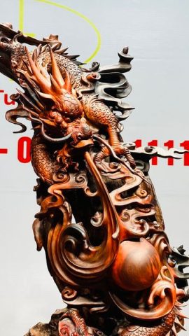 Nhất Long Vờn Ngọc Gỗ Trắc