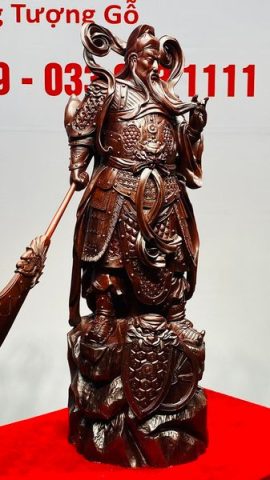 Quan Công Xách Đao Gỗ Tử Đàn