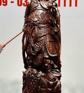 Quan Công Xách Đao Gỗ Tử Đàn