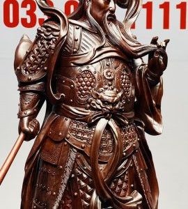 Quan Công Xách Đao Gỗ Tử Đàn