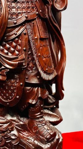 Quan Công Xách Đao Gỗ Tử Đàn