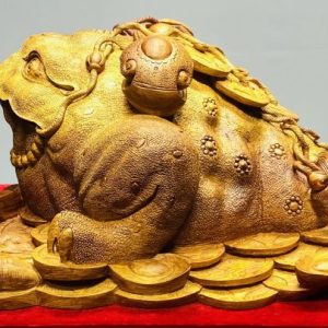 Thiềm Thừ Tài Lộc Gỗ Hương