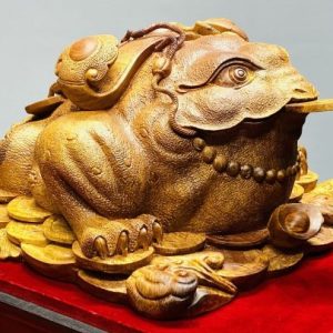 Thiềm Thừ Tài Lộc Gỗ Hương