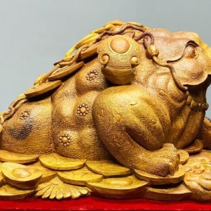 Thiềm Thừ Tài Lộc Gỗ Hương