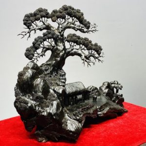 Tiểu Cảnh Làng Quê Gỗ Mun Sừng