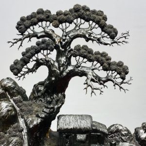 Tiểu Cảnh Làng Quê Gỗ Mun Sừng