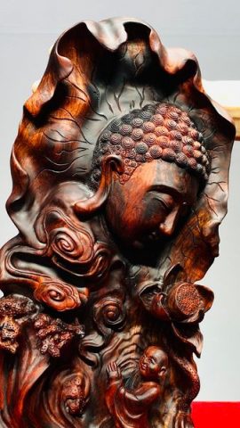 Nhất Tâm Bái Phật Gỗ Trắc