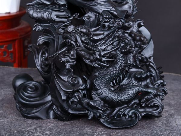 Đạt Ma Phục Long Gỗ Mun Sừng