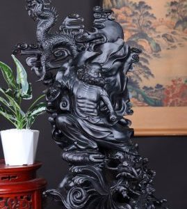 Đạt Ma Phục Long Gỗ Mun Sừng