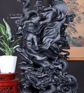 Đạt Ma Phục Long Gỗ Mun Sừng