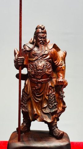 Quan Công Chống Đao Gỗ Trắc