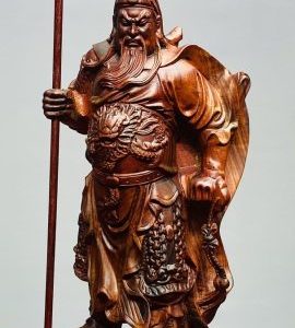 Quan Công Chống Đao Gỗ Trắc