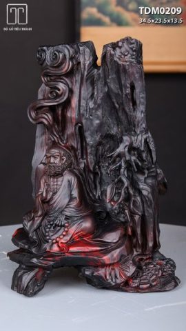 Đạt Ma Ngồi Thiền Gỗ Trắc