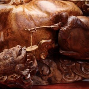 Di Lạc Ngũ Tiểu Ngồi Bao Tiền Gỗ Nu Hương