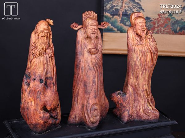 Tam Đa Phúc Lộc Thọ Gỗ Sưa