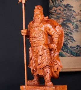 Quan Công Chống Đao Gỗ Hương
