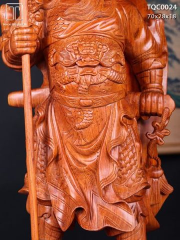 Quan Công Chống Đao Gỗ Hương