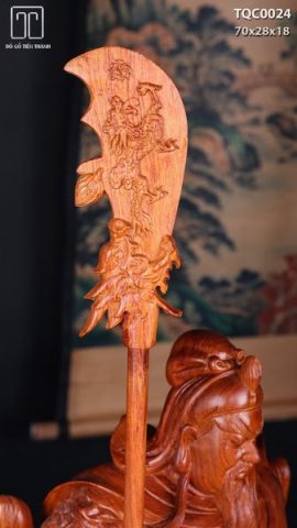 Quan Công Chống Đao Gỗ Hương