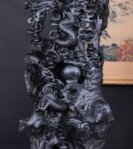 Nhất Long Vờn Ngọc Gỗ Mun Sừng Khánh Hoà