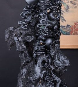 Nhất Long Vờn Ngọc Gỗ Mun Sừng Khánh Hoà