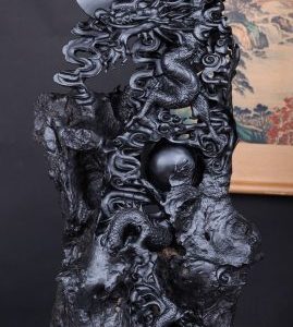 Nhất Long Vờn Ngọc Gỗ Mun Sừng Khánh Hoà