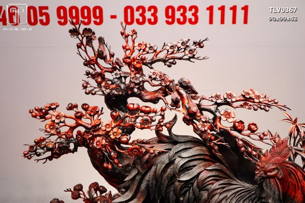 Gia Đình Gà Tứ Bình Gỗ Trắc