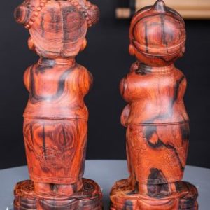 Cặp Tiểu Đồng Chúc Phúc Gỗ Trắc
