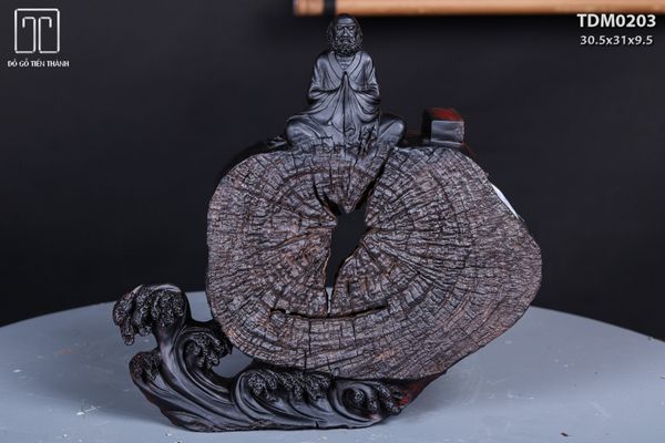 Đạt Ma Ngồi Thiền Gỗ Trắc
