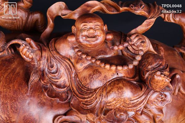 Di Lạc Tam Tiểu Thiềm Thừ Ngồi Bao Tiền Gỗ Nu Ngọc Am