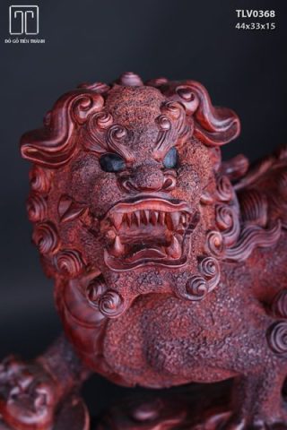 Cặp Nghê Trấn Bao Tiền Gỗ Tử Đàn