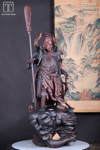 Quan Công Chống Đao Gỗ Trắc