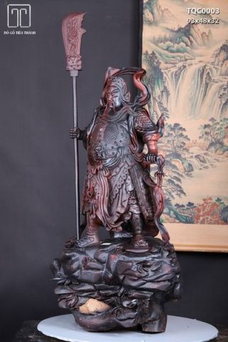 Quan Công Chống Đao Gỗ Trắc