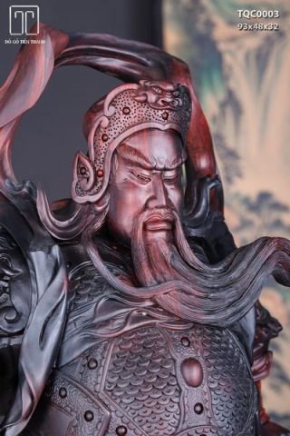 Quan Công Chống Đao Gỗ Trắc