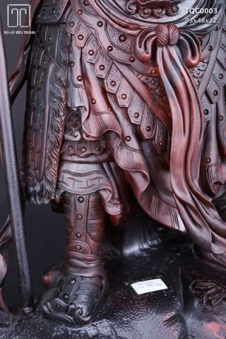Quan Công Chống Đao Gỗ Trắc