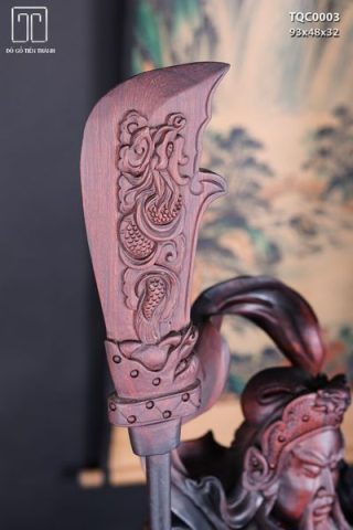 Quan Công Chống Đao Gỗ Trắc