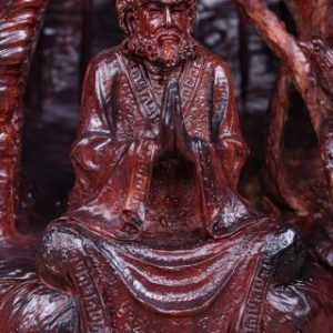 Đạt Ma Ngồi Thiền Hoa Sen Gỗ Tử Đàn