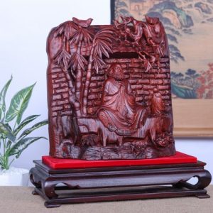 Đạt Ma Ngồi Thiền Gỗ Tử Đàn