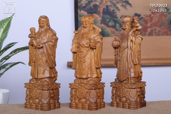 Tam Đa Phúc Lộc Thọ Gỗ Bách Xanh Mộc Châu