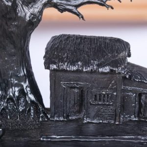 Tiểu Cảnh Làng Quê Gỗ Mun Sừng Khánh Hoà