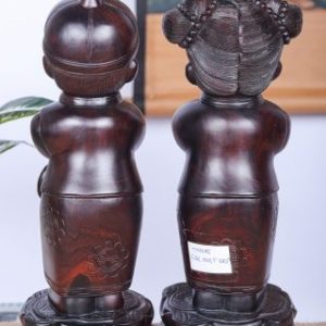 Cặp Tiểu Đồng Chúc Phúc Gỗ Trắc