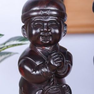 Cặp Tiểu Đồng Chúc Phúc Gỗ Trắc
